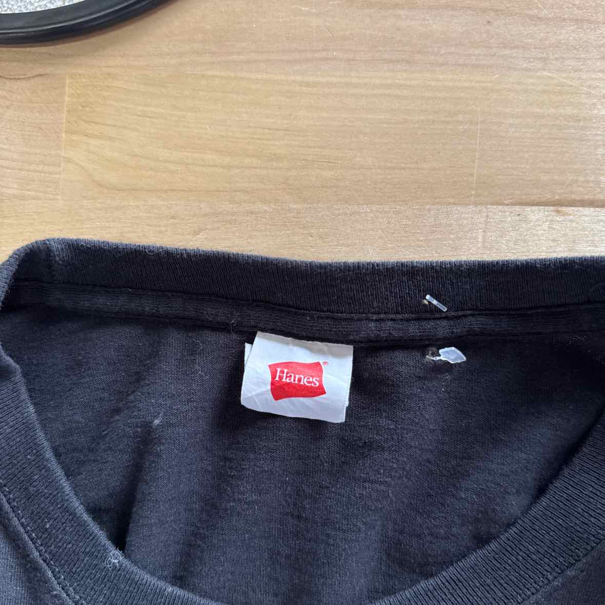 Hanes Men's Size L Black MENS T-shirt