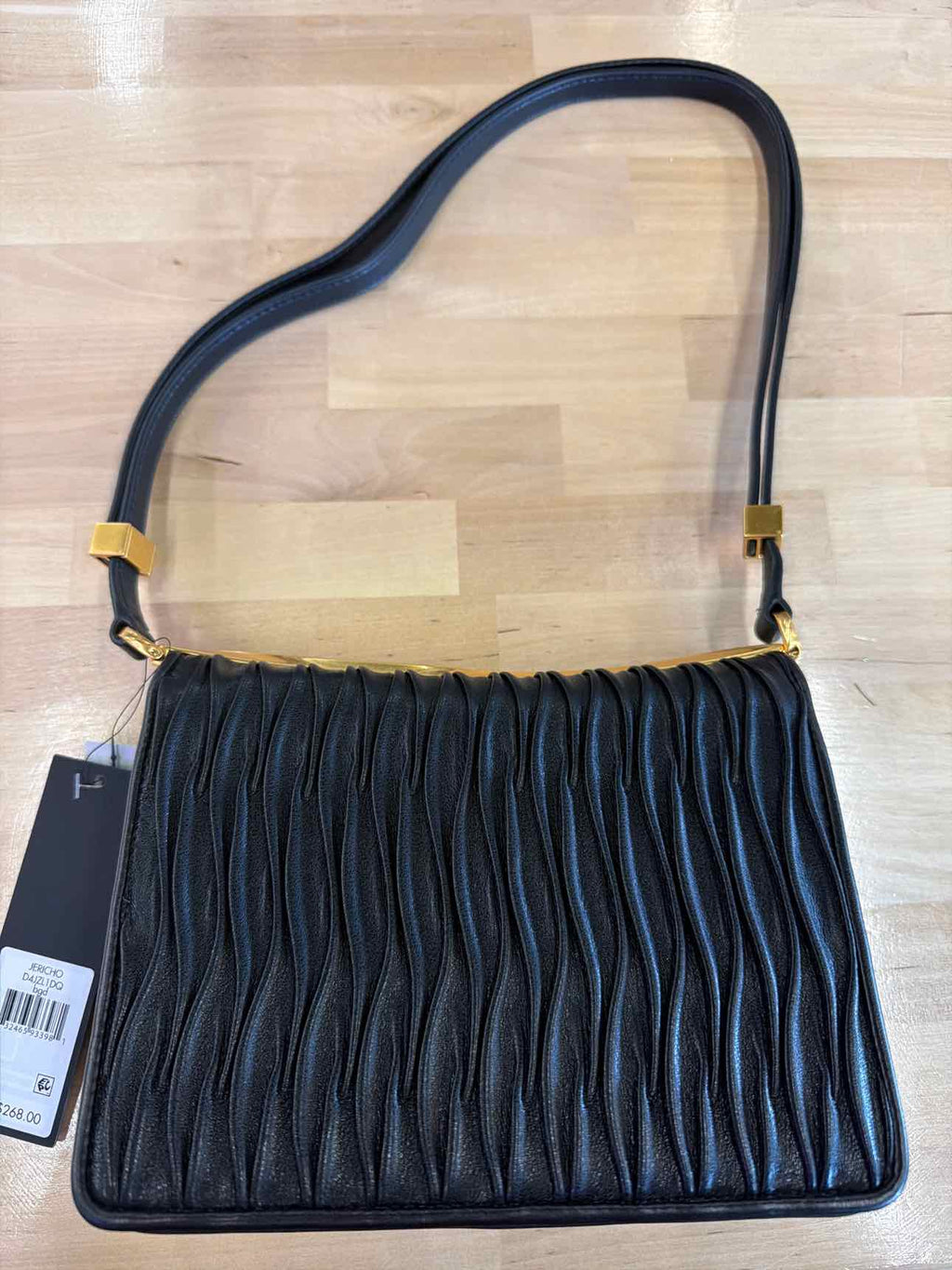 Donna Karan New York Jericho Flap Shoulder with Sculpted Hardware - Black/Gold