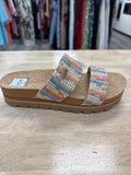 Reef Size 7 Multi Color New Platform Sllide Sandals