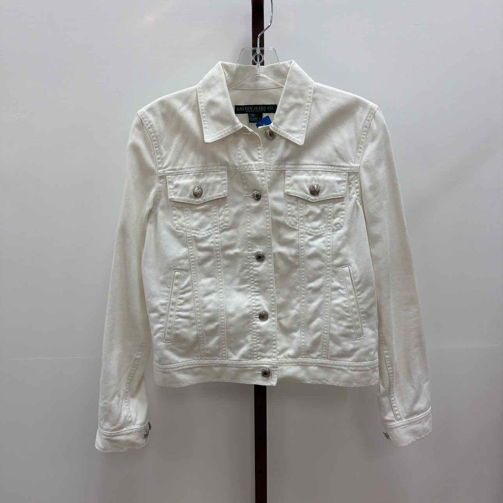 Ralph Lauren Size S White Denim Preloved Jean Jacket
