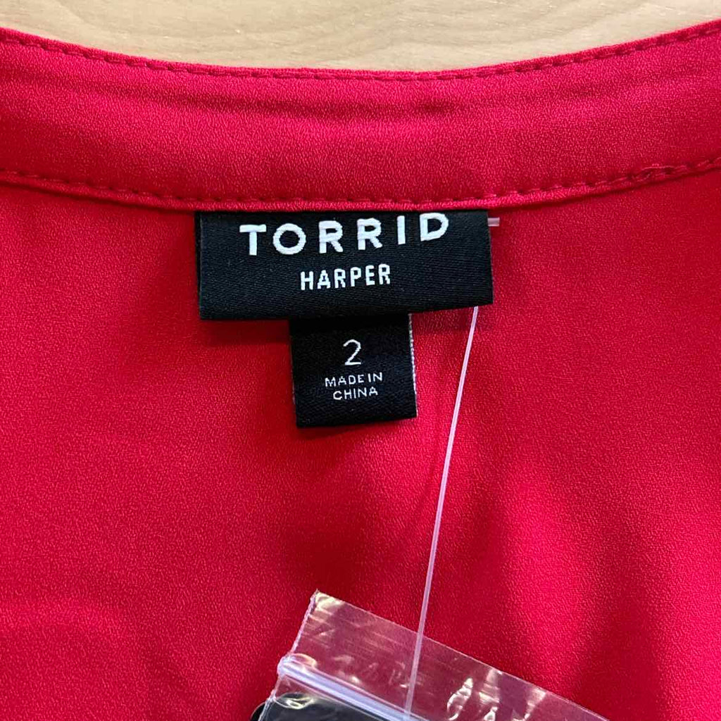 Torrid Size 2 Red Blouse