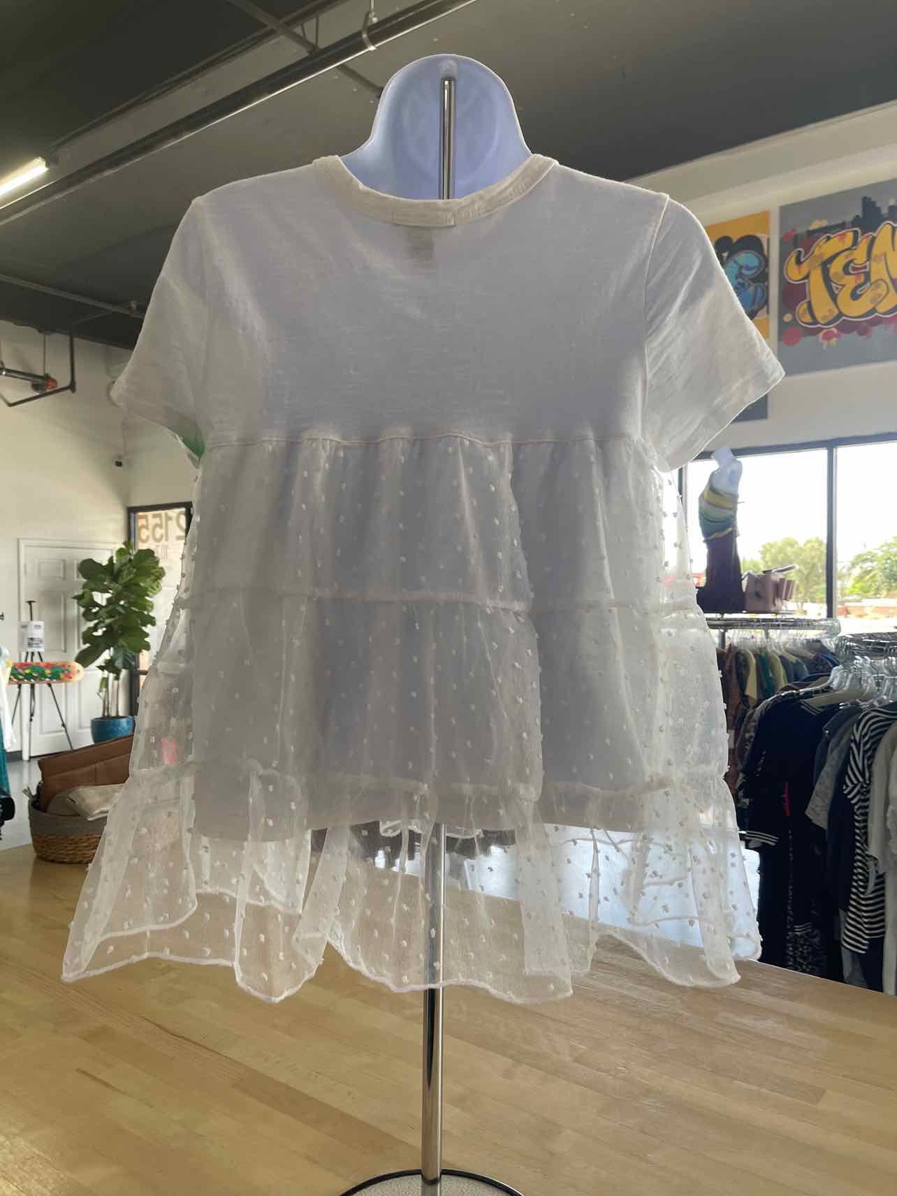 Forever 21 Size S White Preloved Blouse SS