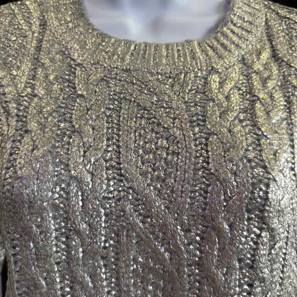 Hooked up by Iot Juniors' Shine Cable-Knit Crewneck Sweater