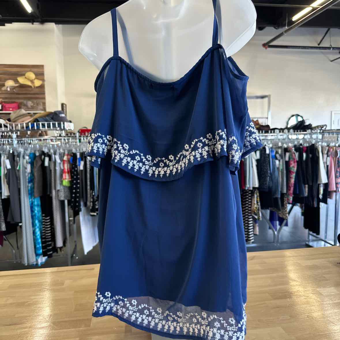 Design 365 Size L Blue Sleeveless