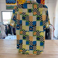 RSQ Size XL Green & Beige Preloved MENS Button Down Shirt