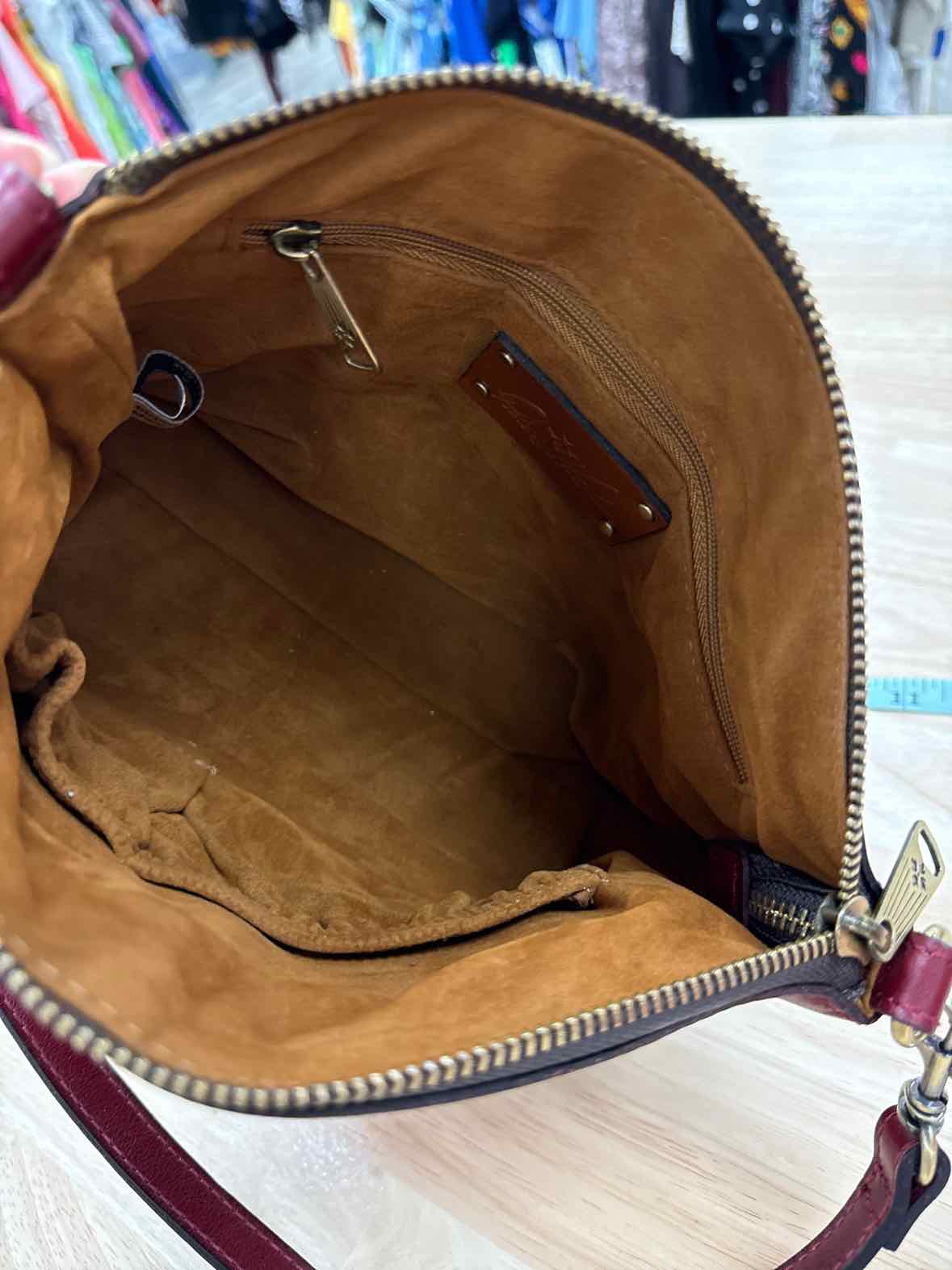 Patricia Nash Ox Blood Arlee Crossbody Leather Preloved Handbag