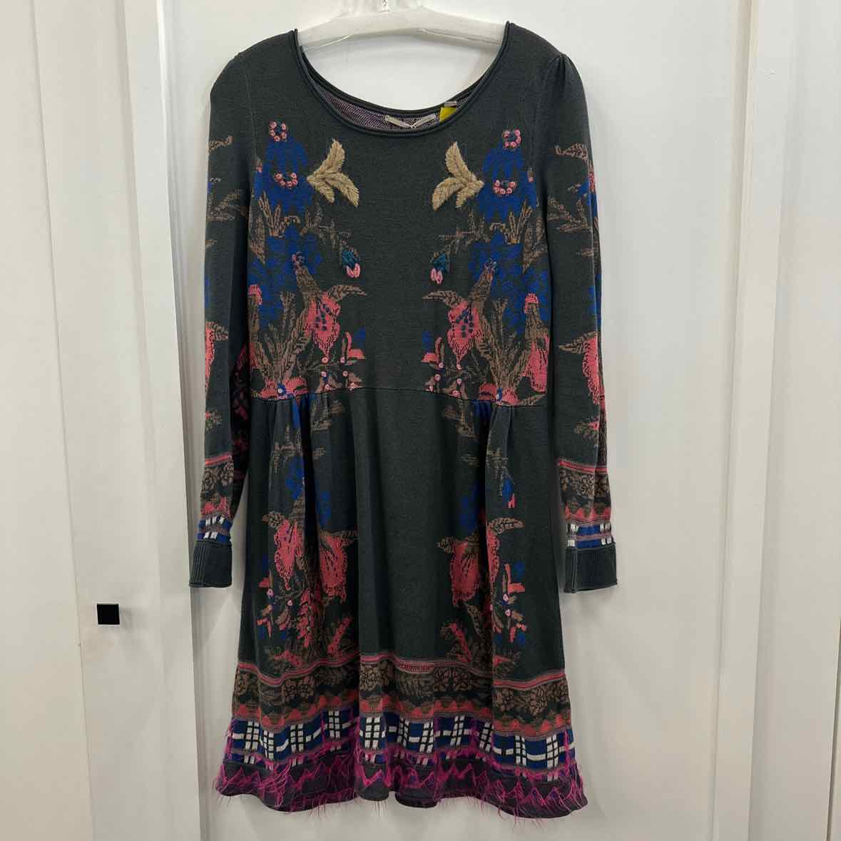 Knitted & Knotted Size L Gray Dress