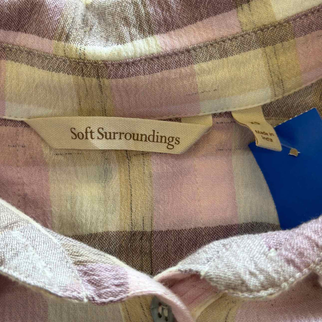 Soft Surroundings Size XS Pink Preloved Button Down LS