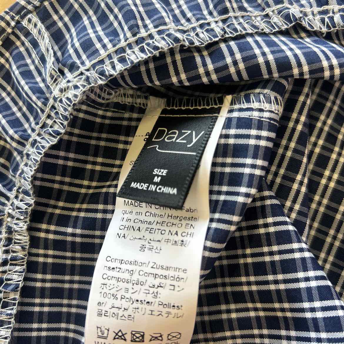 Dazy Size M Blue White Preloved Tank