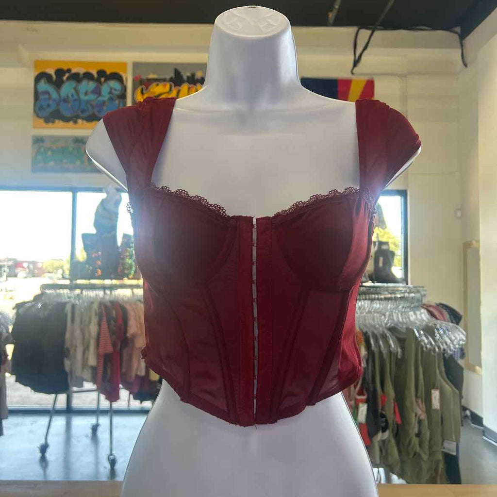 Garage Size XS Red Nylon Preloved Corset
