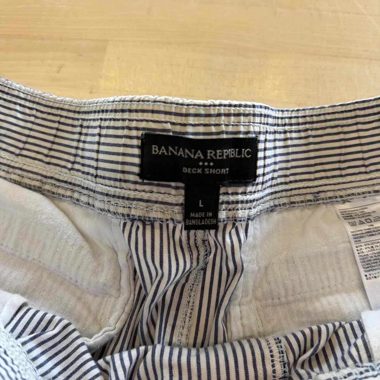 Banana Republic Men's Size L Black White MENS Shorts