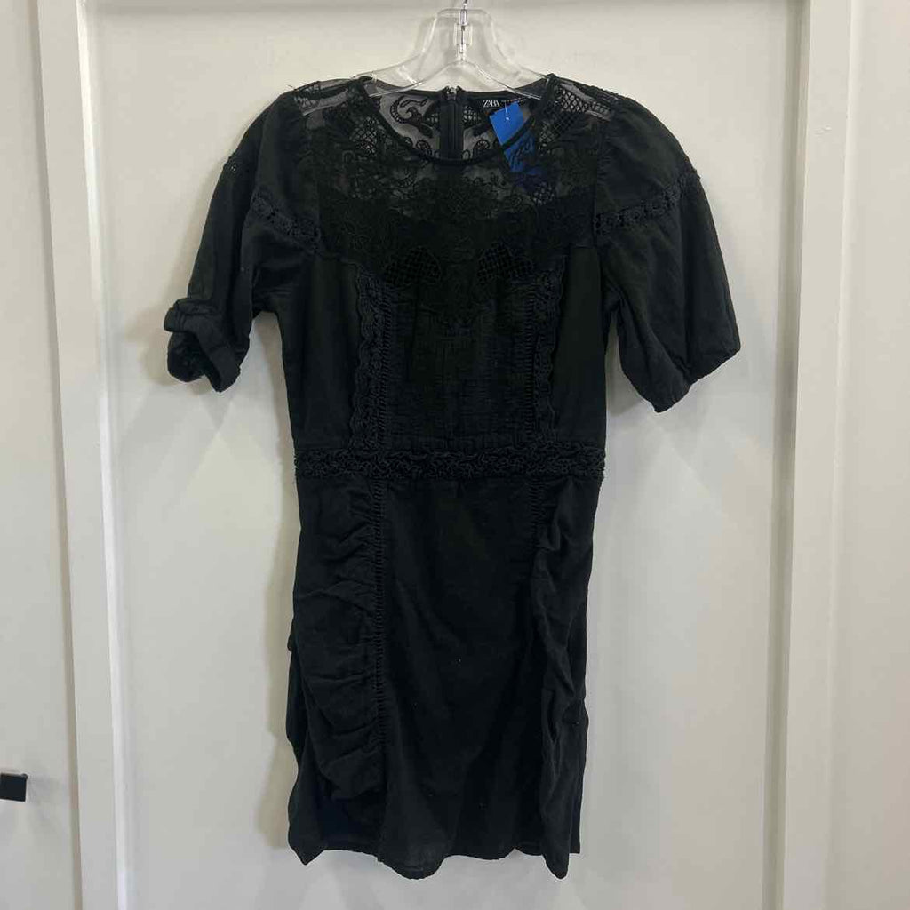 zara Size XS Black Lace Preloved Dress