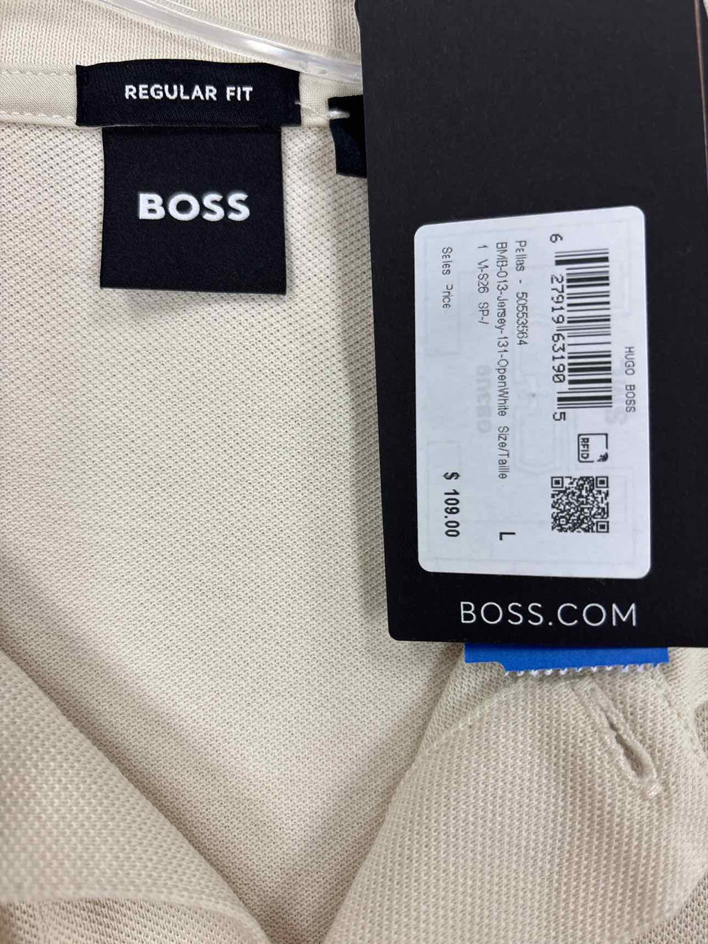 Boss by Hugo Boss Size L Tan New MENS Polo