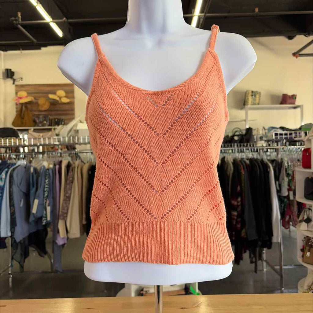 Roxy Size XS Orange Knit Preloved Tank
