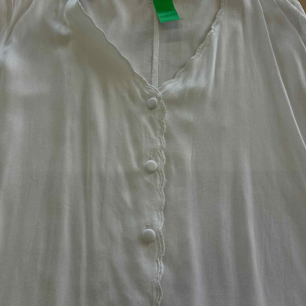 Soft Surroundings Size L White Preloved Blouse LS