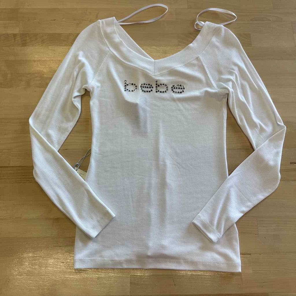 Bebe Size S White Long Sleeve