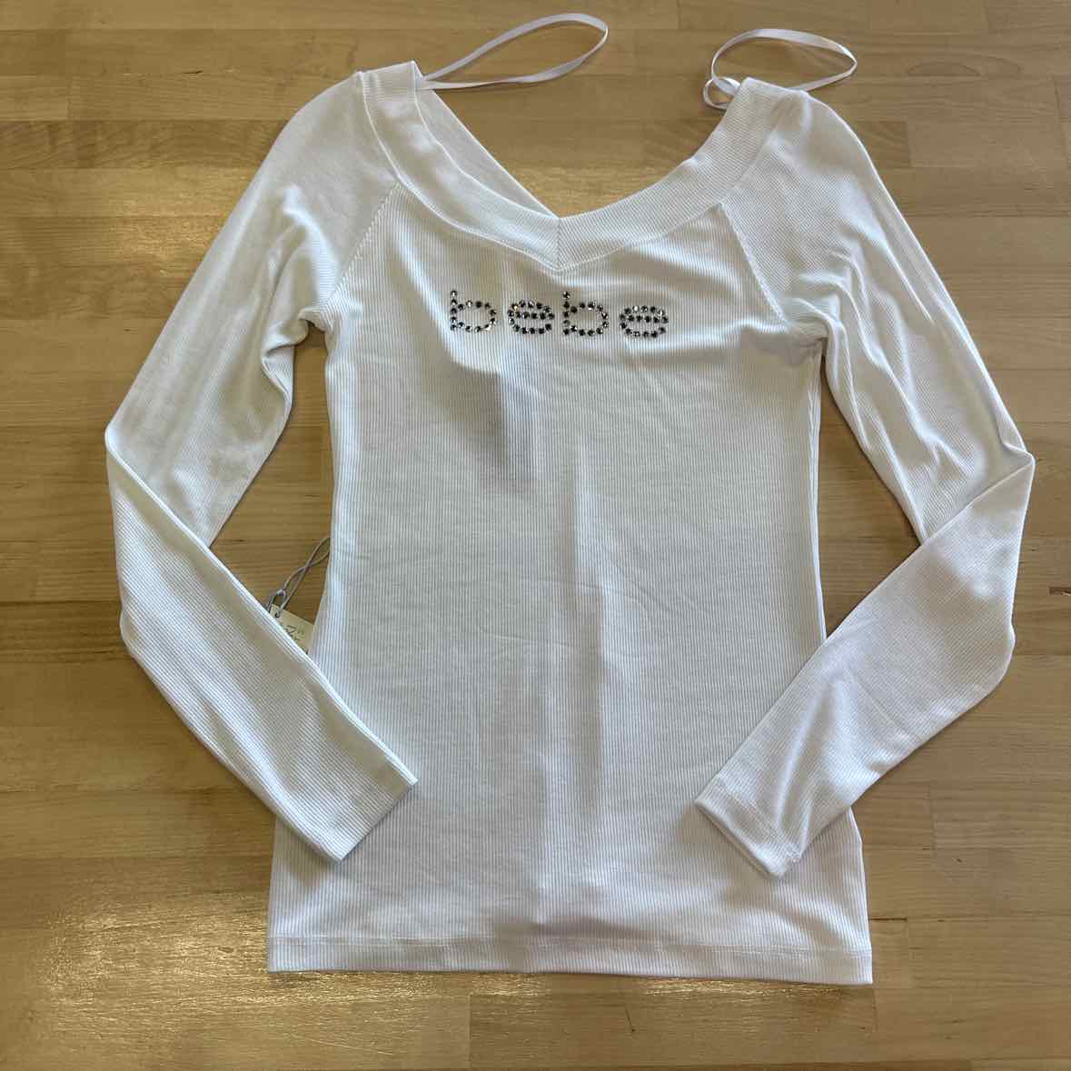 Bebe Size S White Long Sleeve