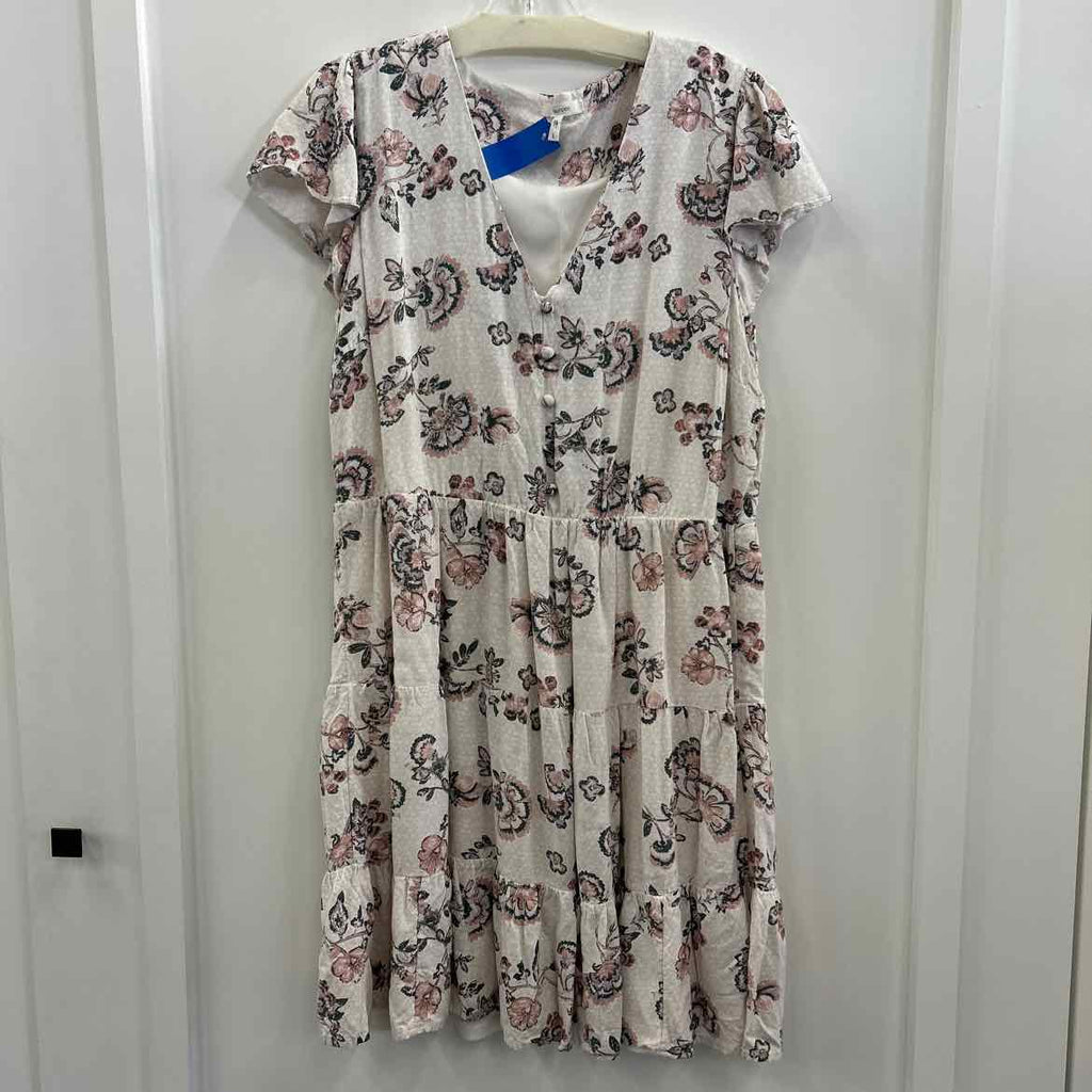 Maurices Size L Off White Dress