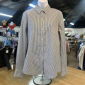 Liz Claiborne Size MT Black White Preloved Button Down LS