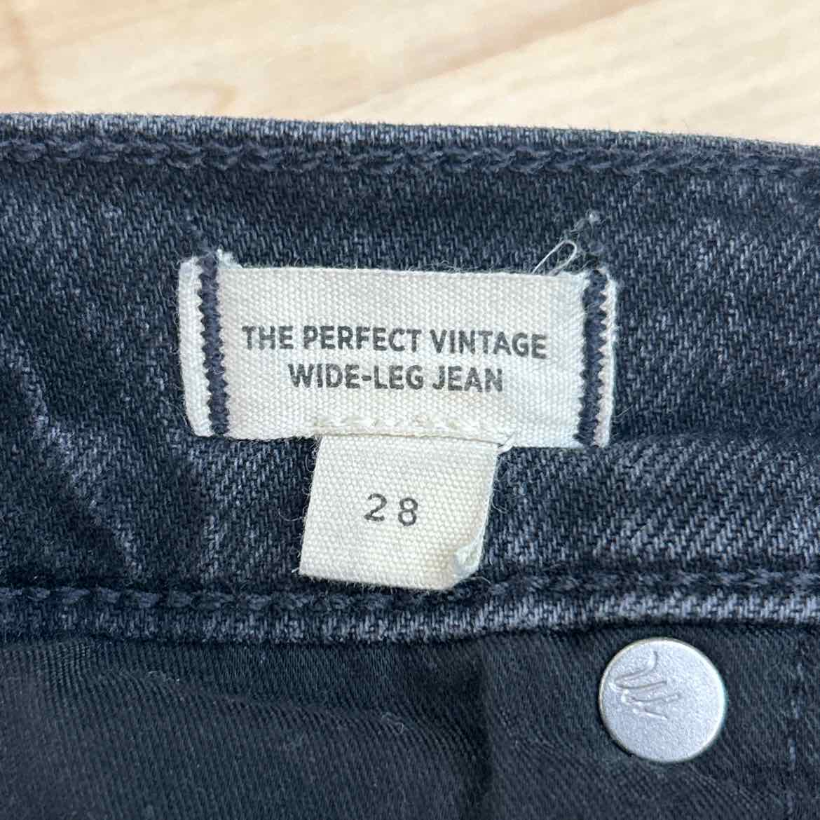 Madewell Size 28 Black & Green prints Denim Preloved Jeans