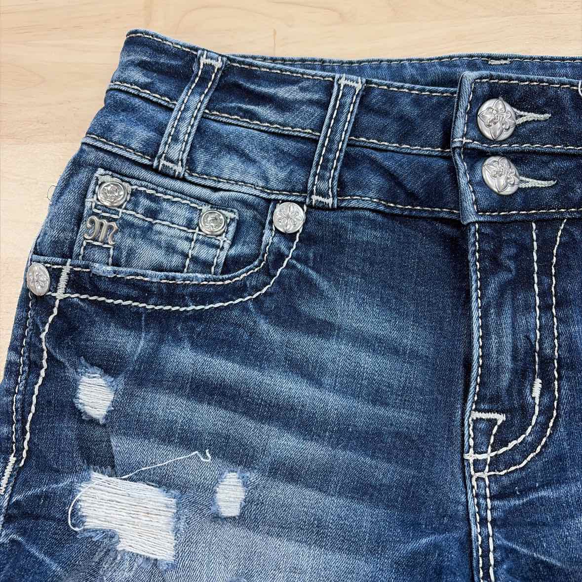 Miss Me Women Size 26 Blue Preloved Shorts