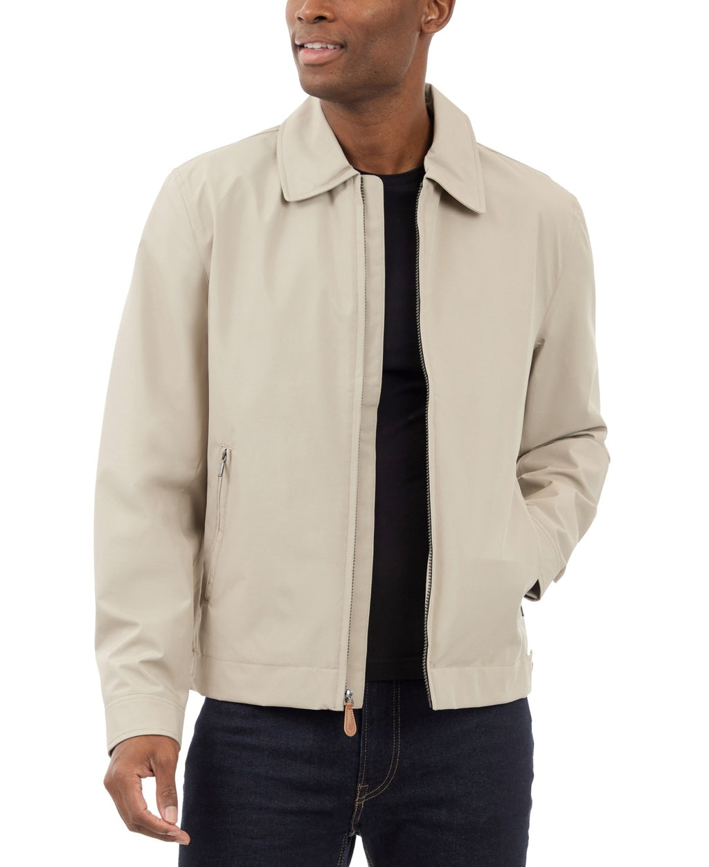 LondonFog Size M Men's Hipster Stretch Water-Resistant Full-Zip Jacket