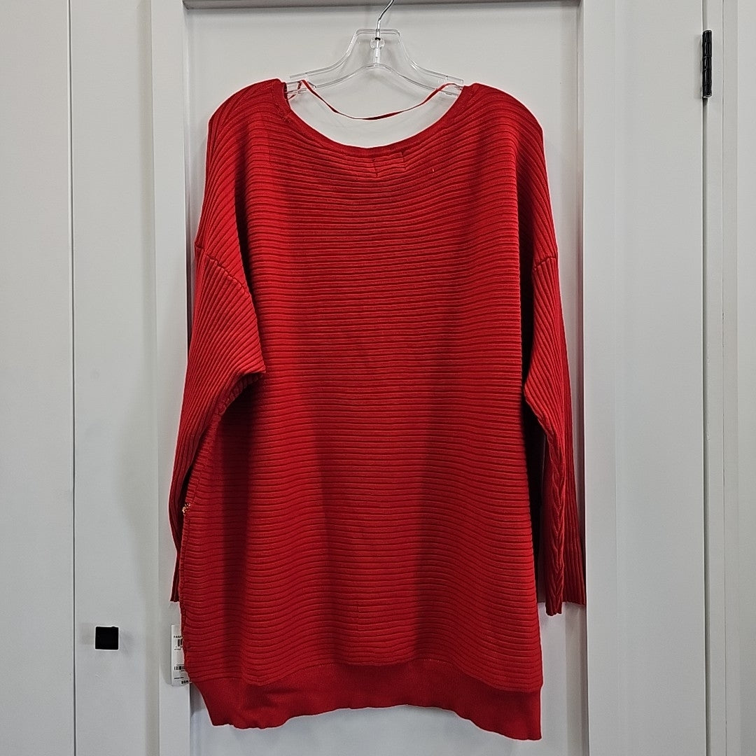 JM Collection Size 1X Red New Sweater