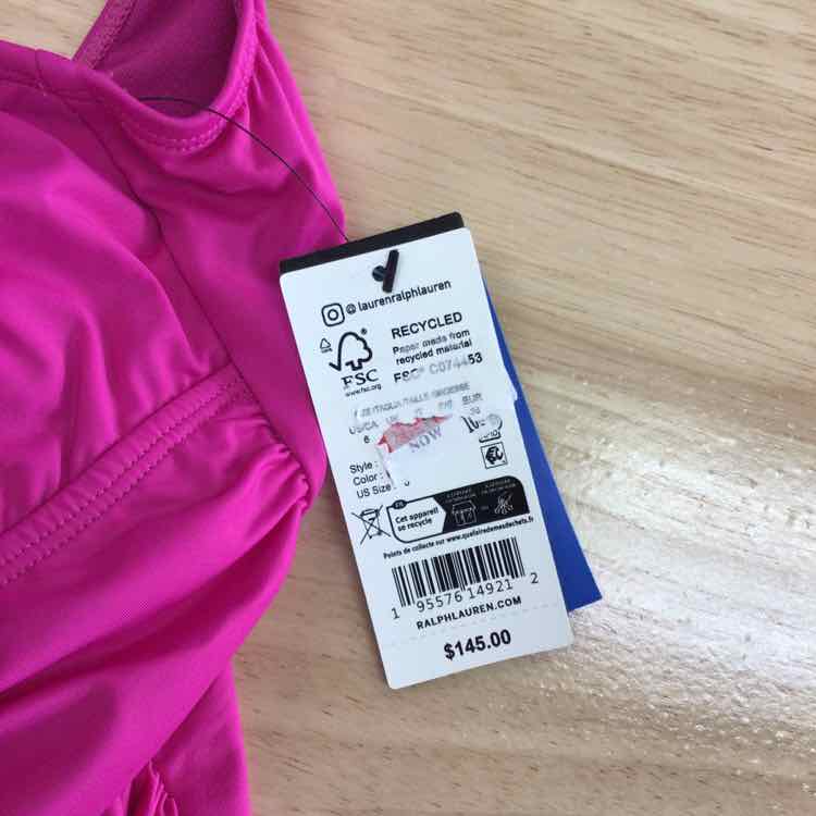 Lauren Ralph Lauren Ring Over the Shoulder Tummy Control One Piece Swimsuit - Fr