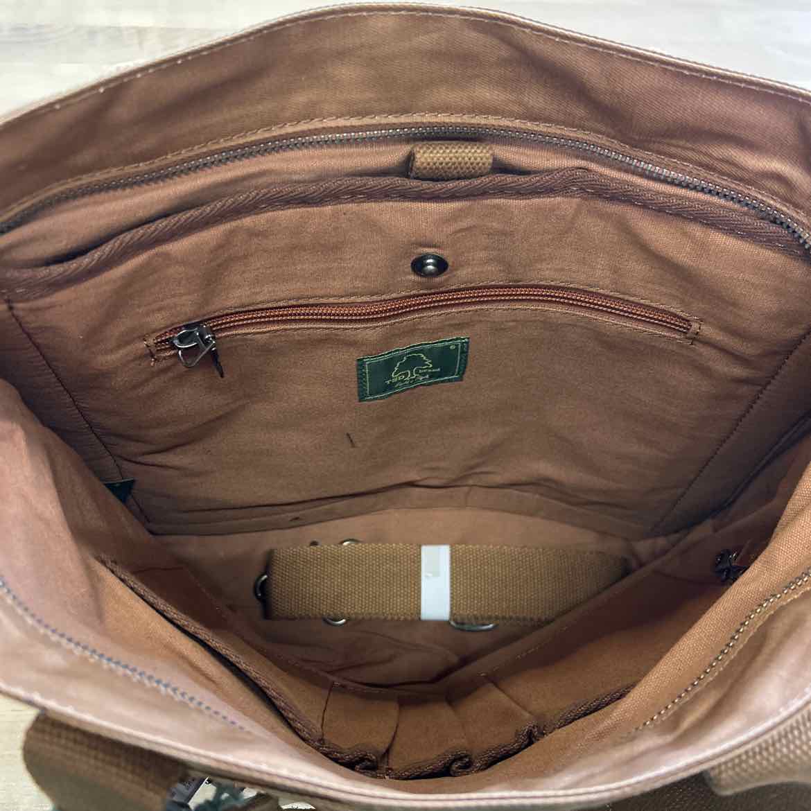 Tsd Brand Urban Light Coated Canvas Tote Bag - Tan