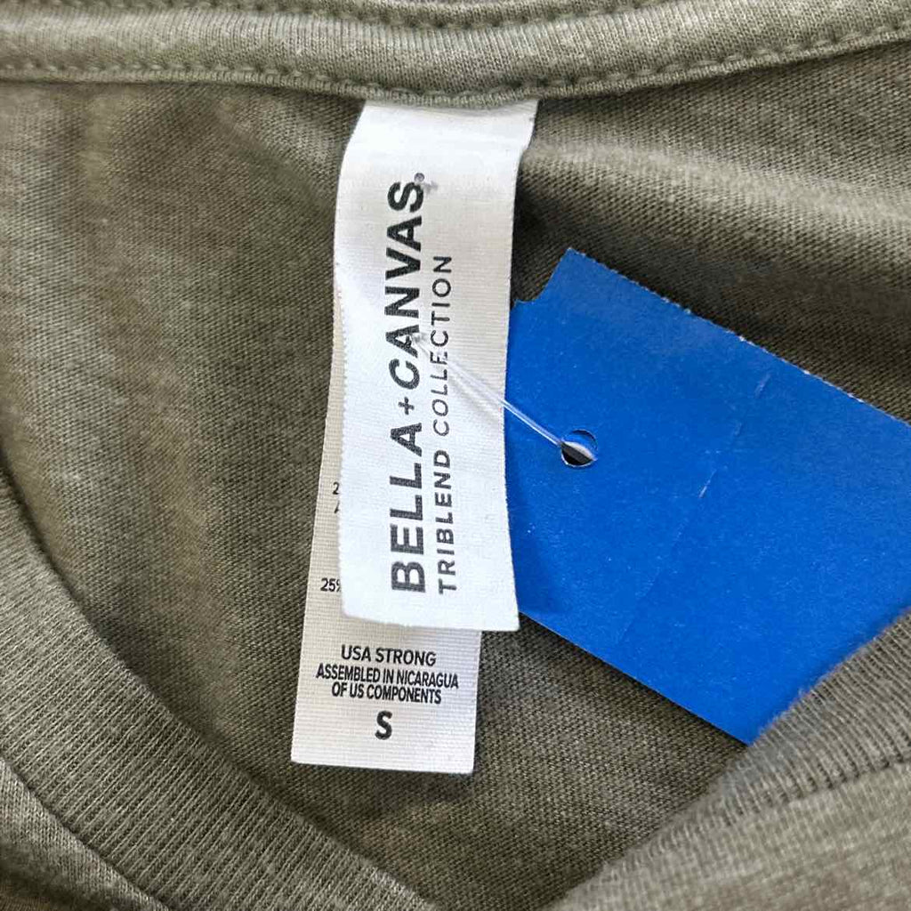Bella + Canvas Size S Green Preloved T-Shirt SS