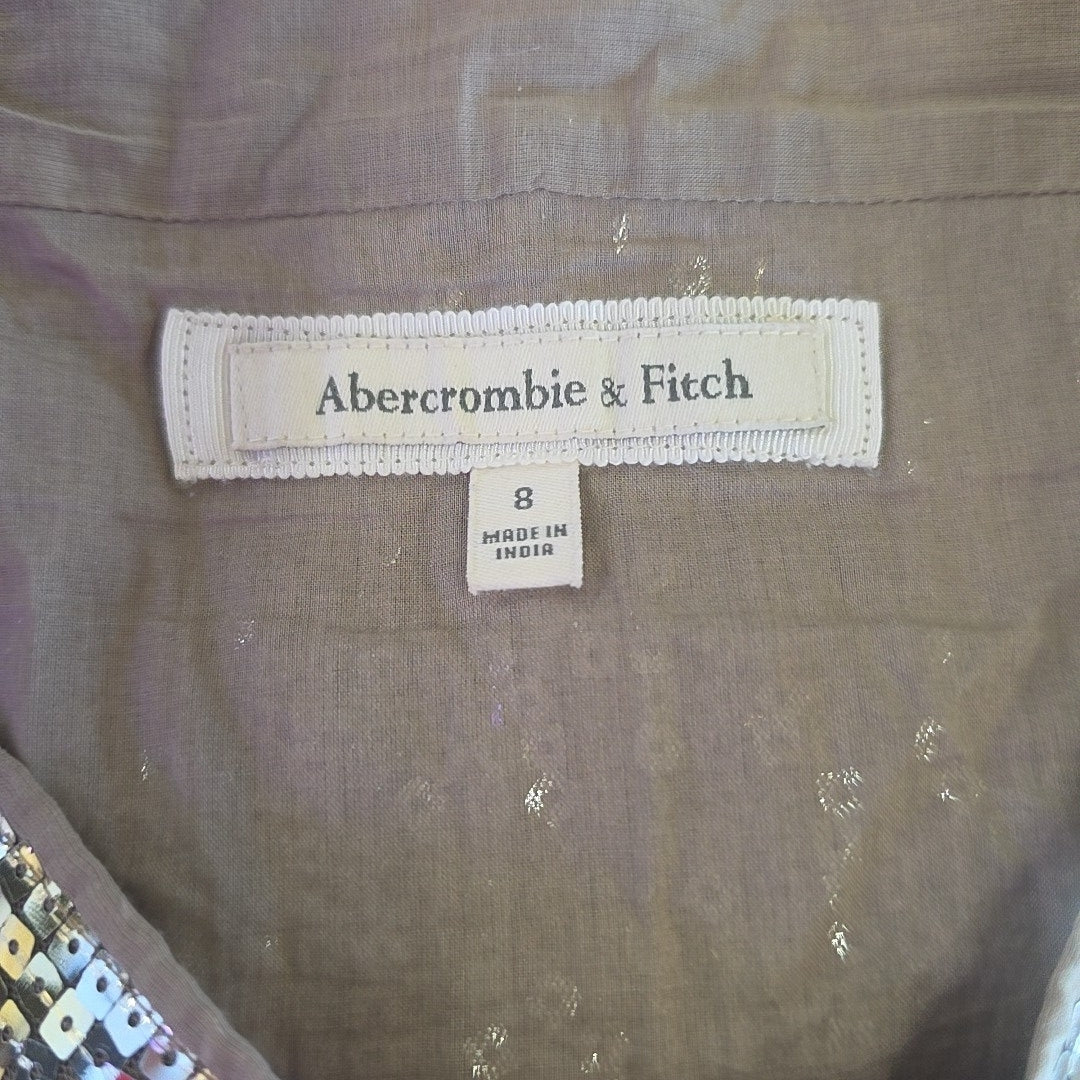 Abercrombie & Fitch Size 8 Gold & Silver Preloved Skirt