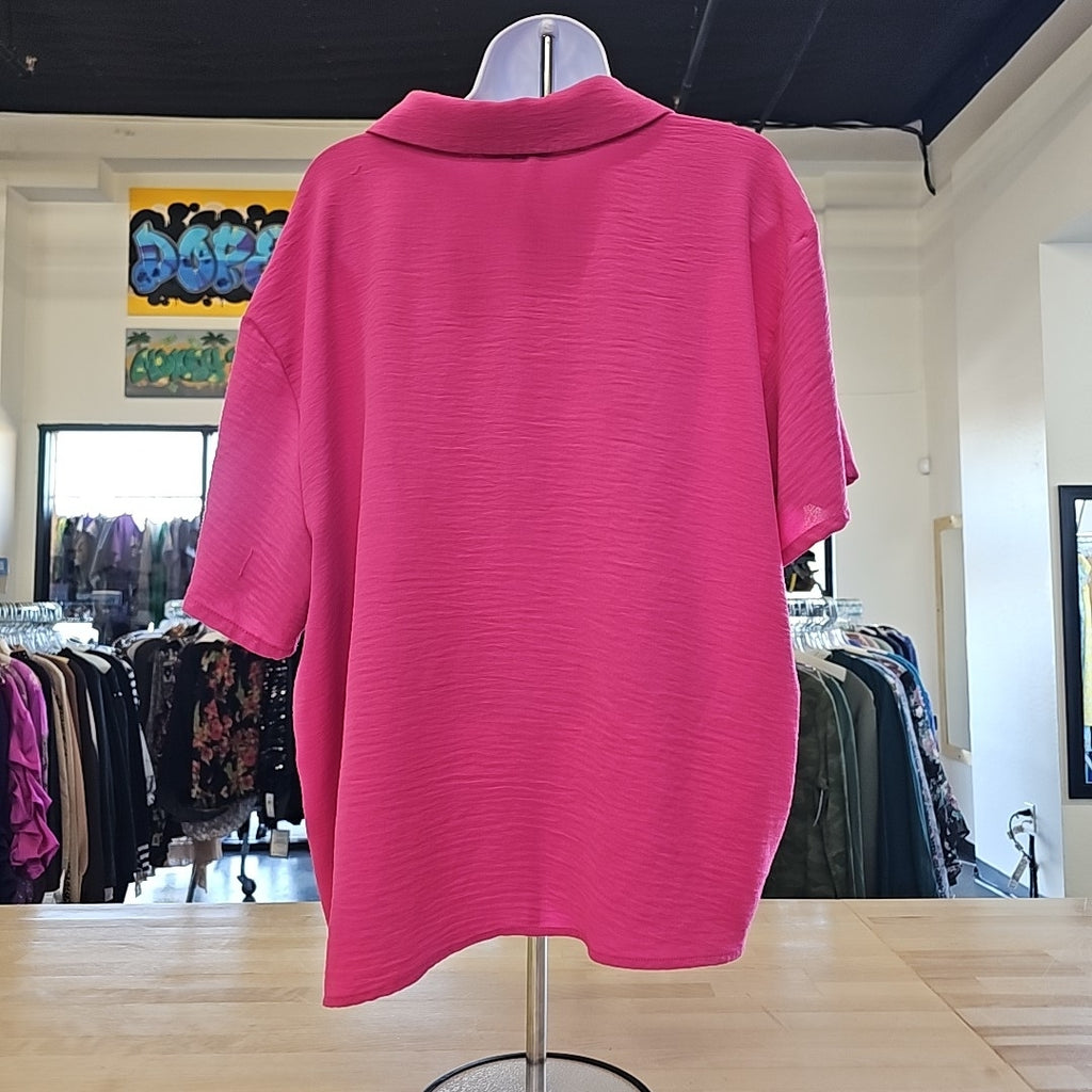 Rachel Zoe Size XL Pink Preloved Button Down Shirt