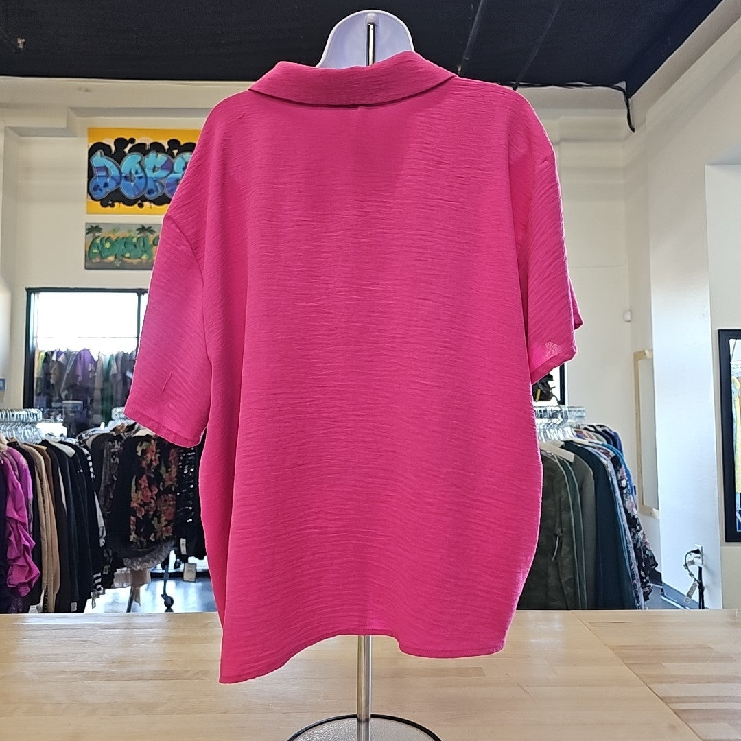Rachel Zoe Size XL Pink Preloved Button Down Shirt