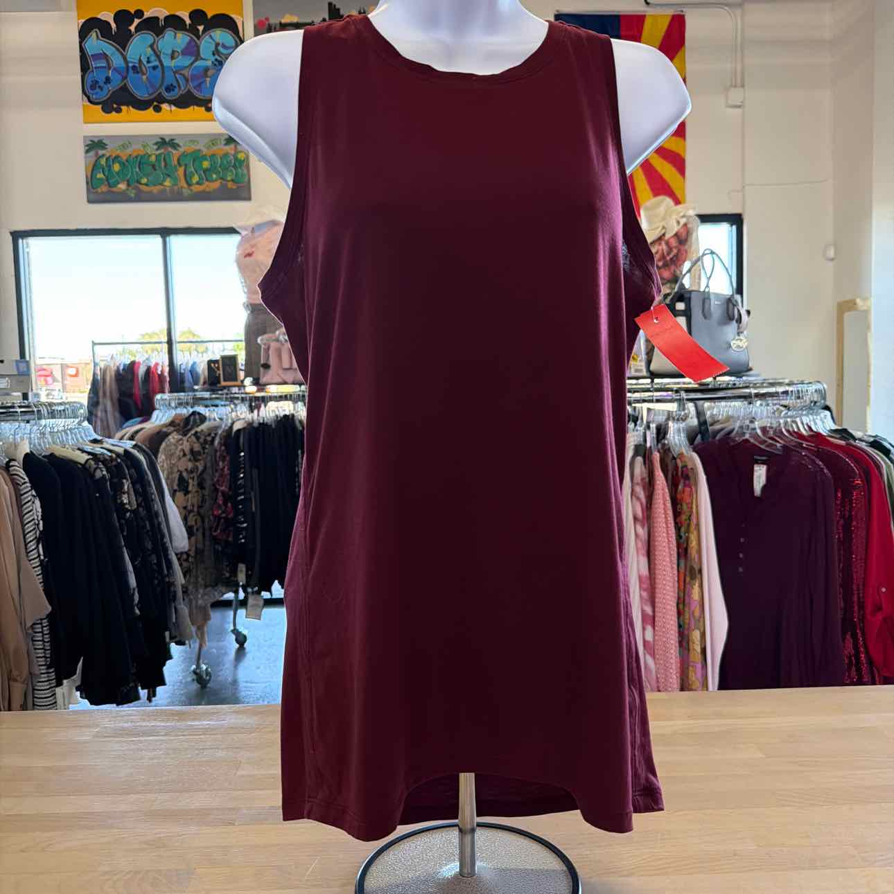 Athleta Size S Burgundy Preloved Athletic Tank
