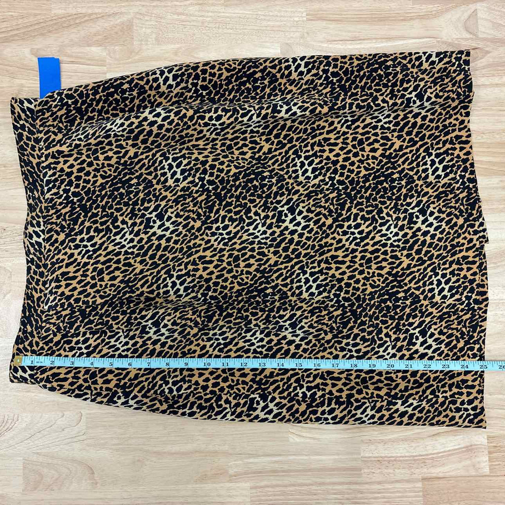Joan Leslie Size 14 Brown & Black Silk Preloved Skirt