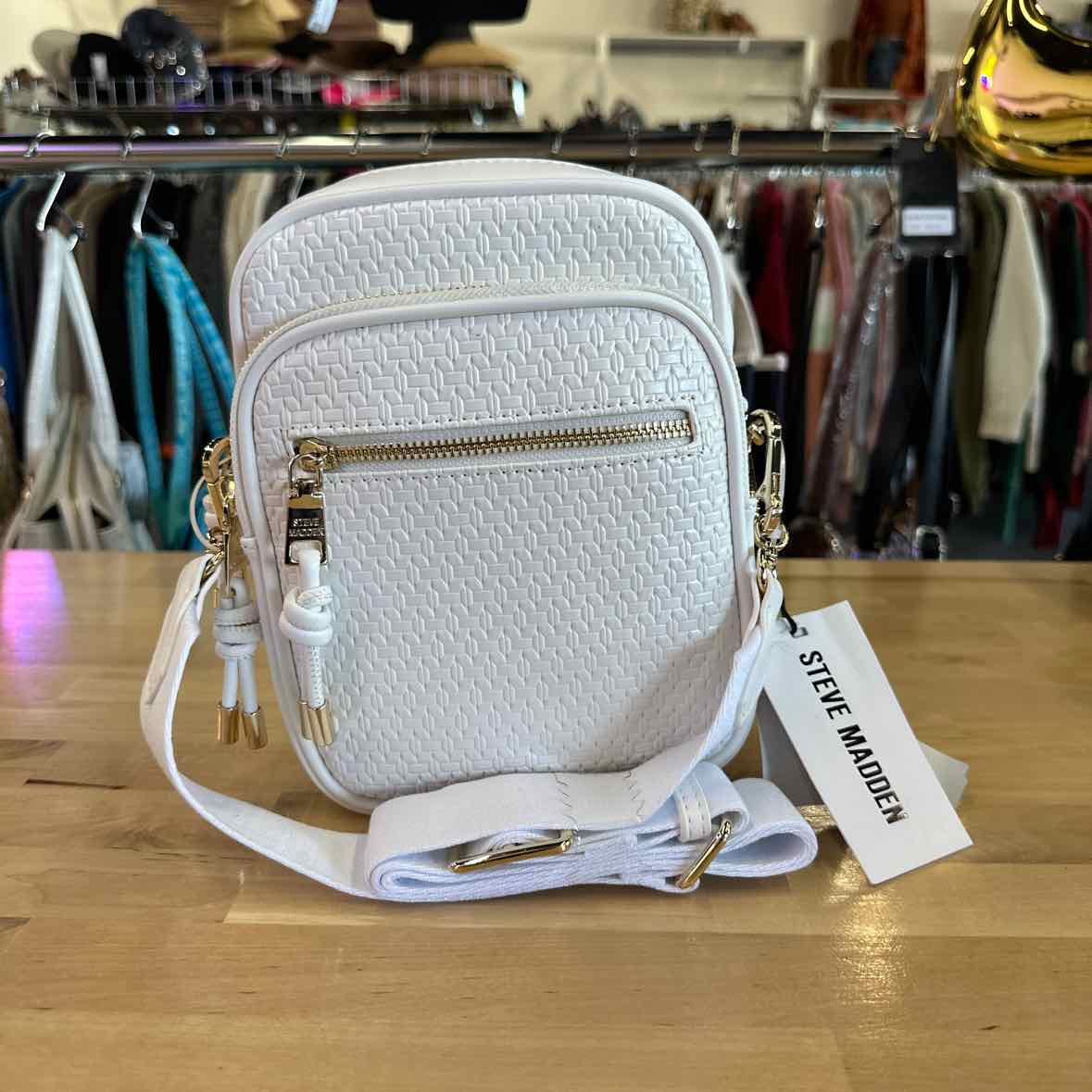 Steve Madden Damien Mini Crossbody - White