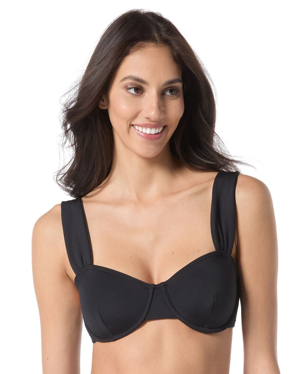 Vince Camuto Size L Underwire Bikini Top - Black
