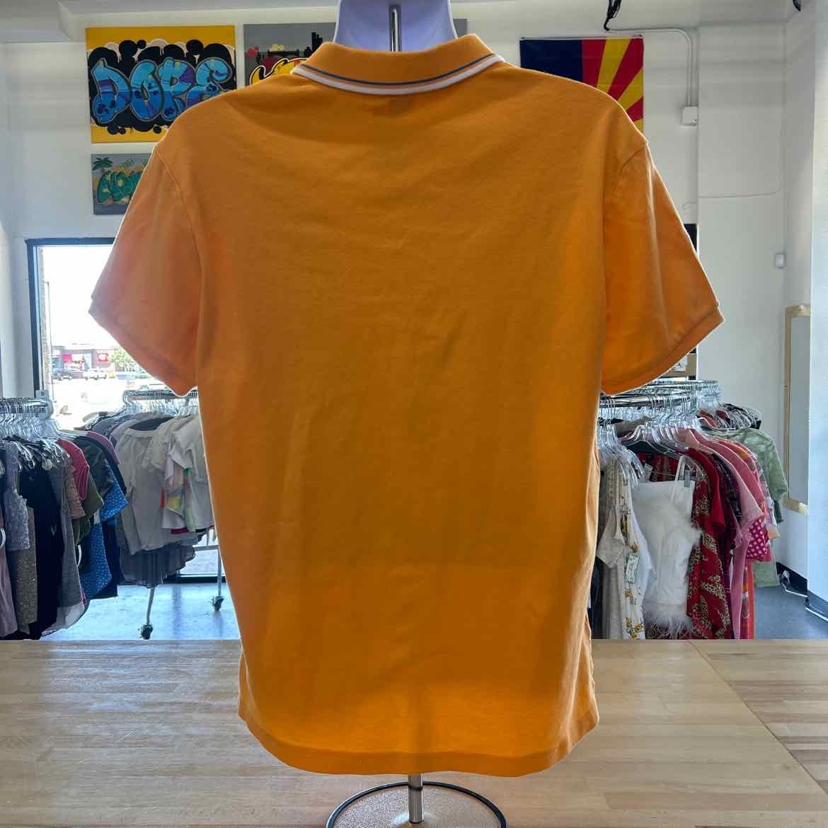 U.S. Polo Assn. Size L Orange Preloved MENS Polo