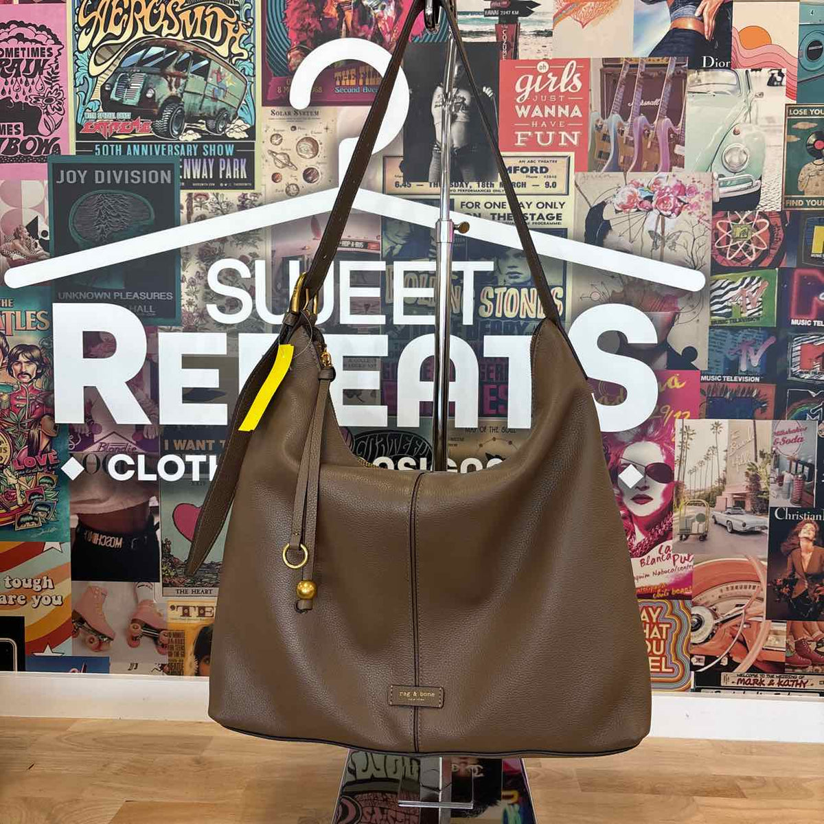 Rag & Bone Brown Pebbled Leather Preloved Handbag
