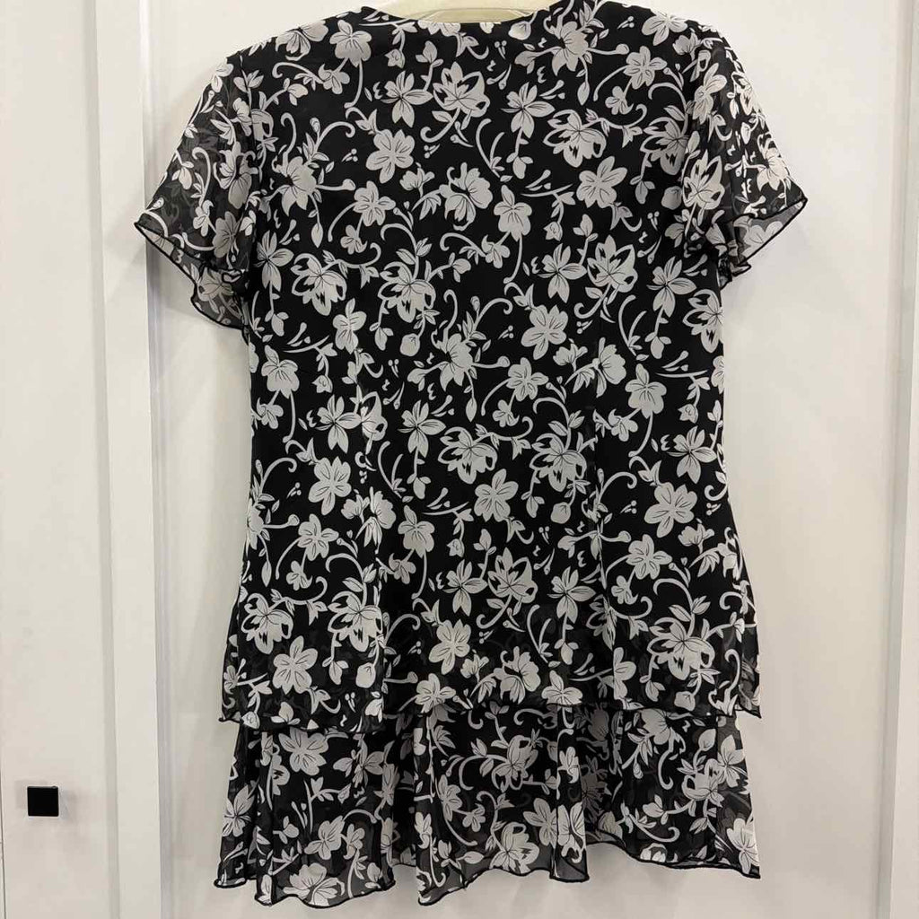 R&K Size 16 Black Preloved 2 pc Dress Set