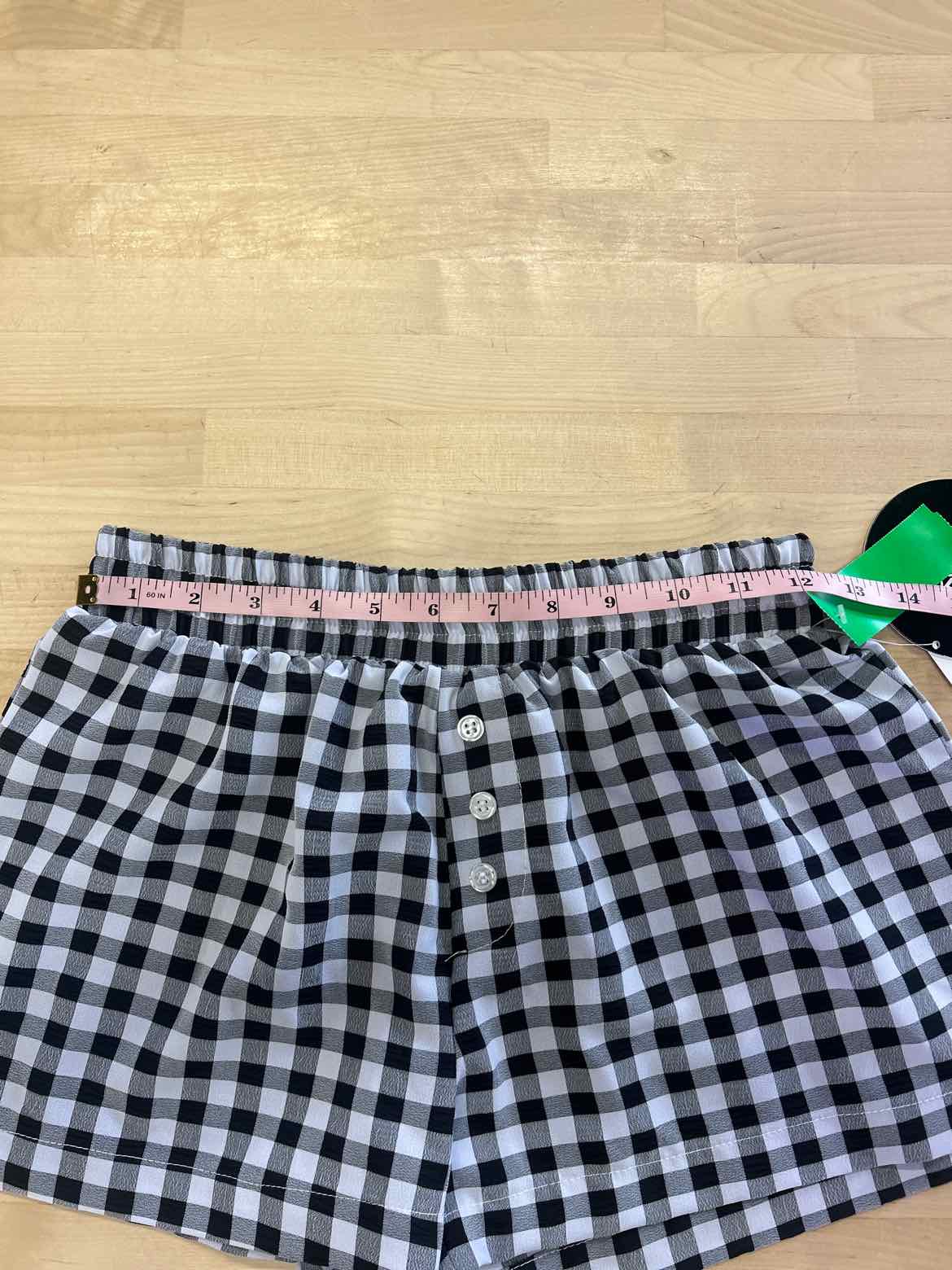 Planet Heart Juniors' Gingham Boxer Shorts - Black Beauty - XS