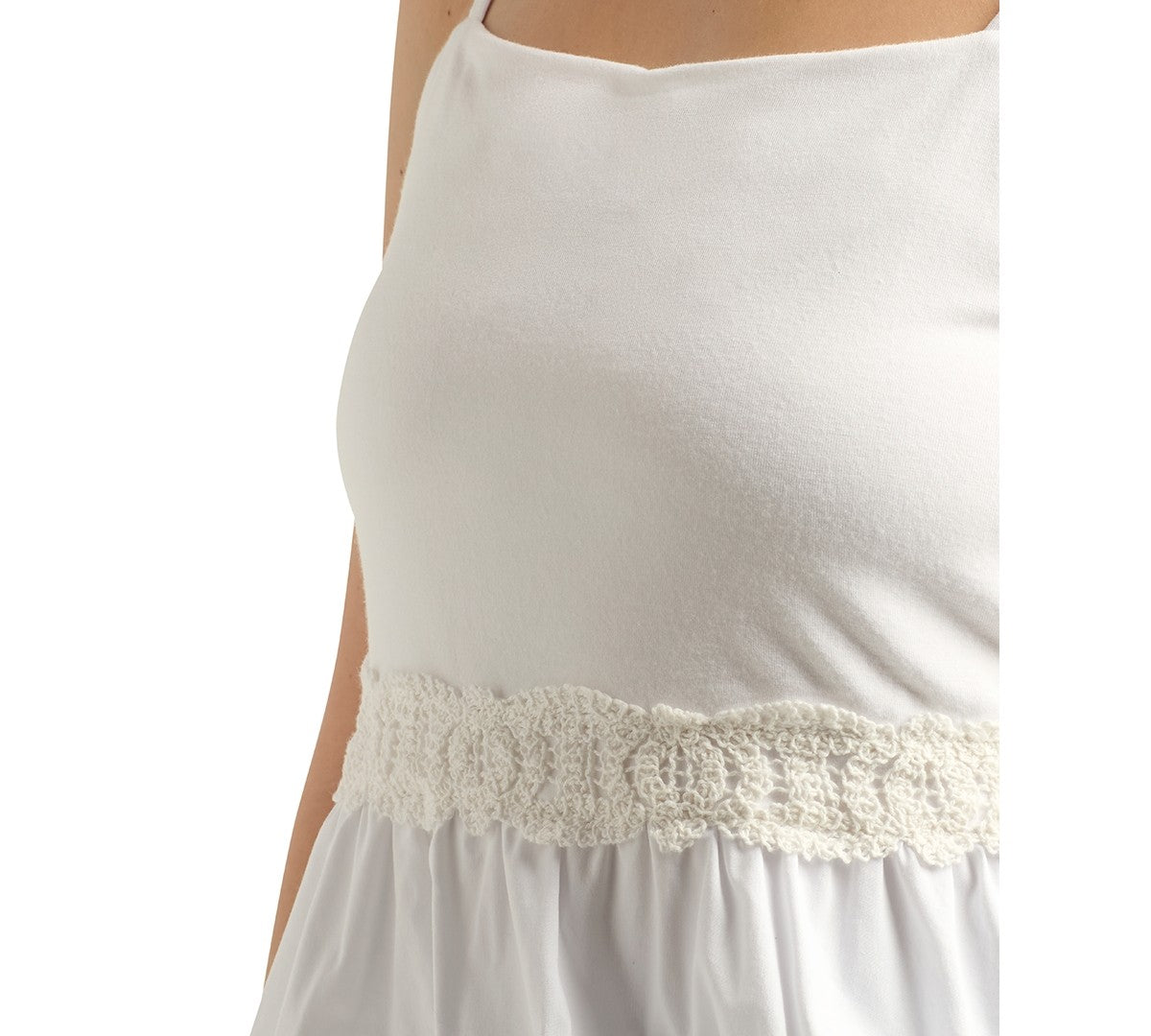 BCX Size M Solid Poplin Bubble-Peplum Square-Neck Top