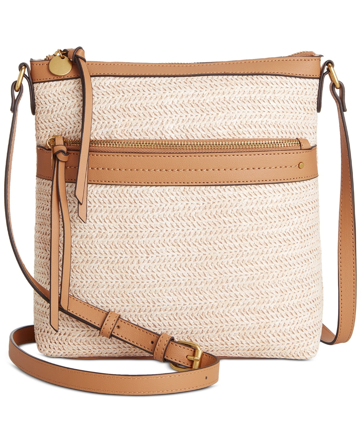Style Co Straw North South Crossbody Ba Natural