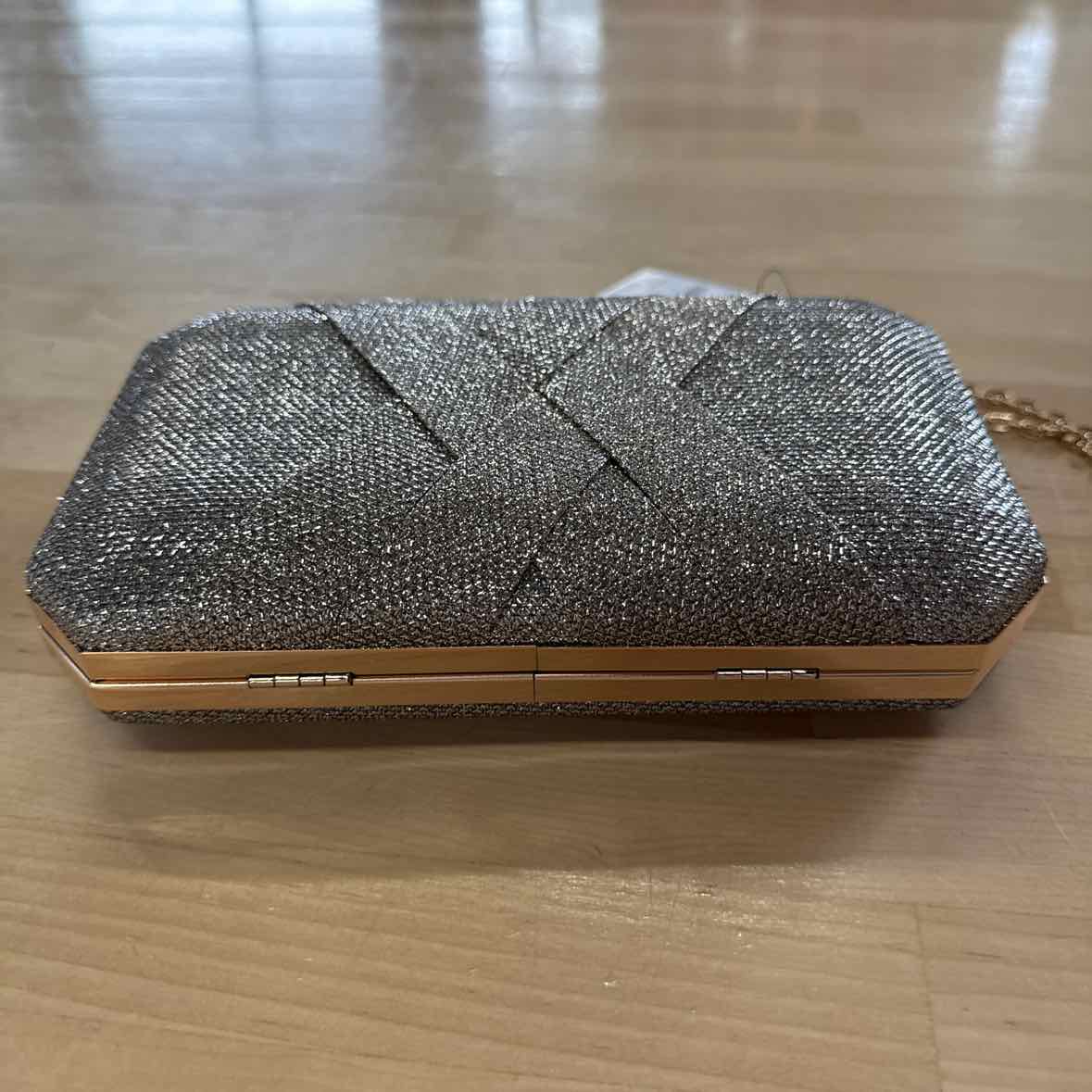 INC Silver & Gold Lindsayy Lurex Clutch