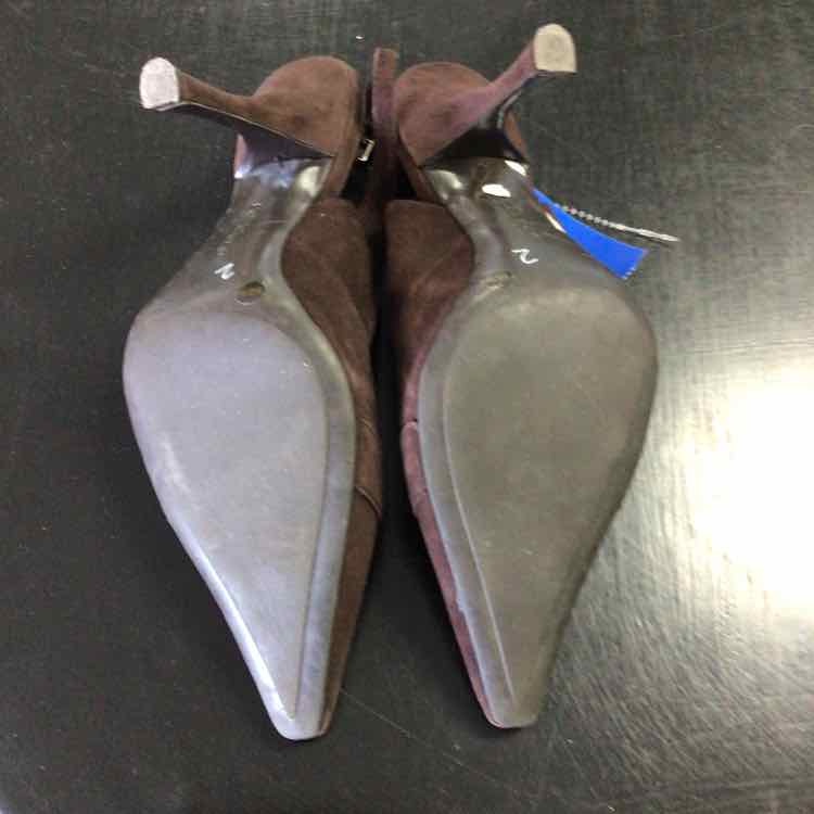 BCBG Shoe Size 6.5 Brown Suede Slingbacks