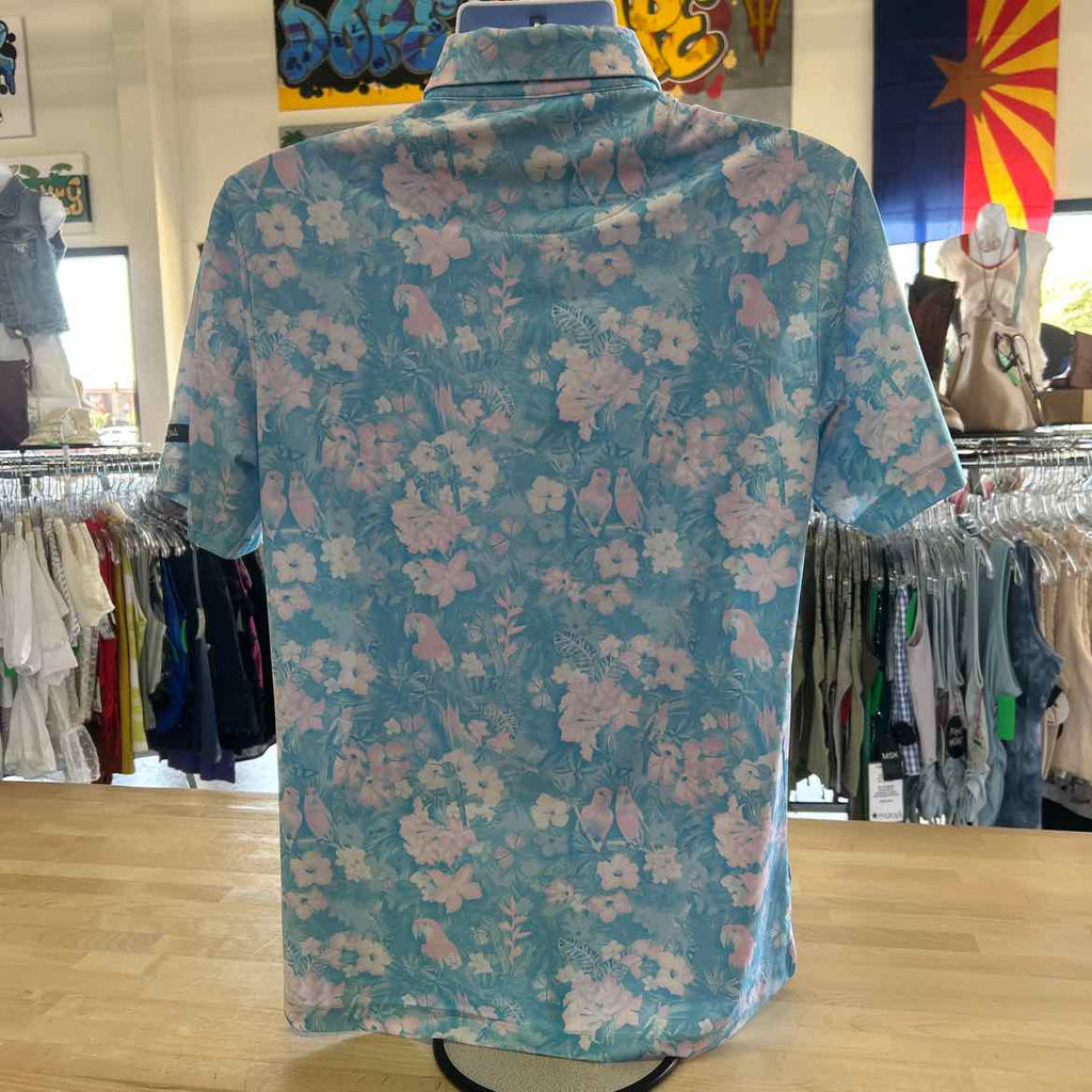 Bad Birdie Size S Blue Purple Preloved MENS Polo