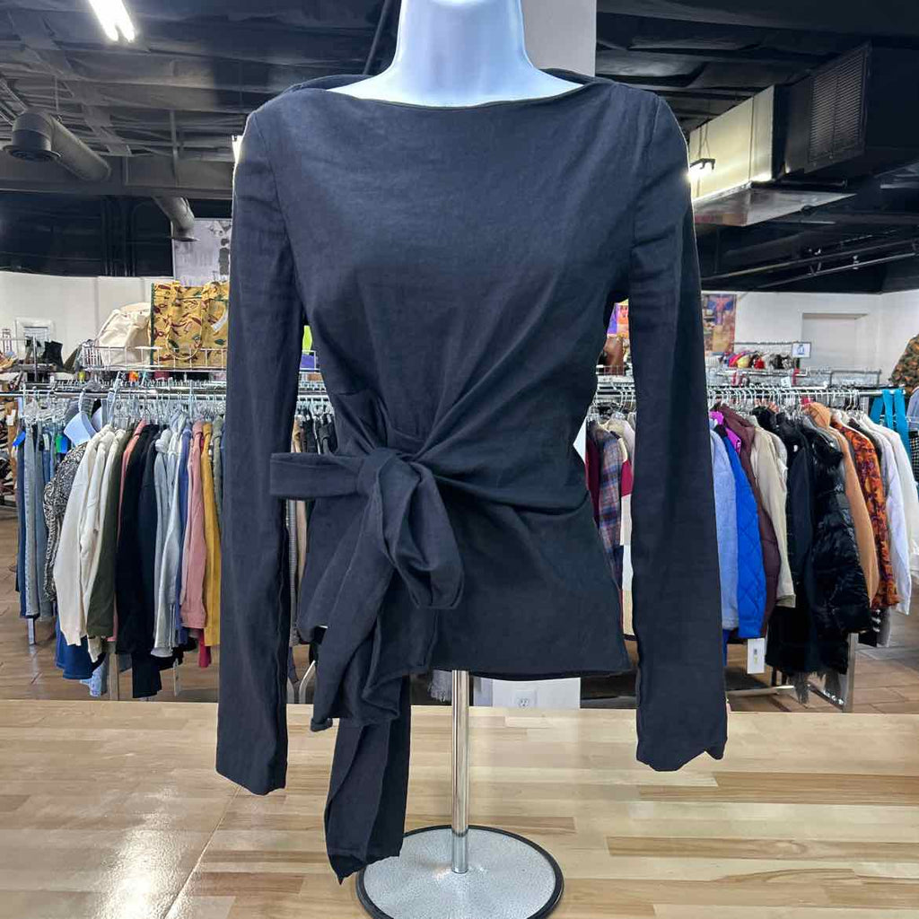 zara Size XS Black Preloved Blouse LS