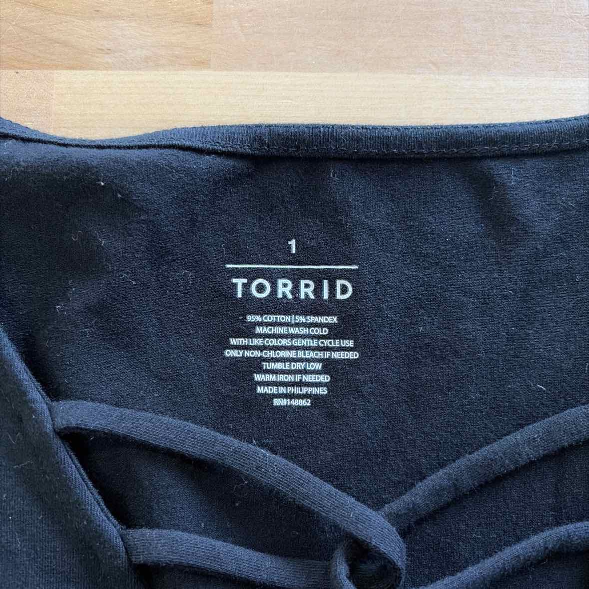 Torrid Size 1 Black New Blouse