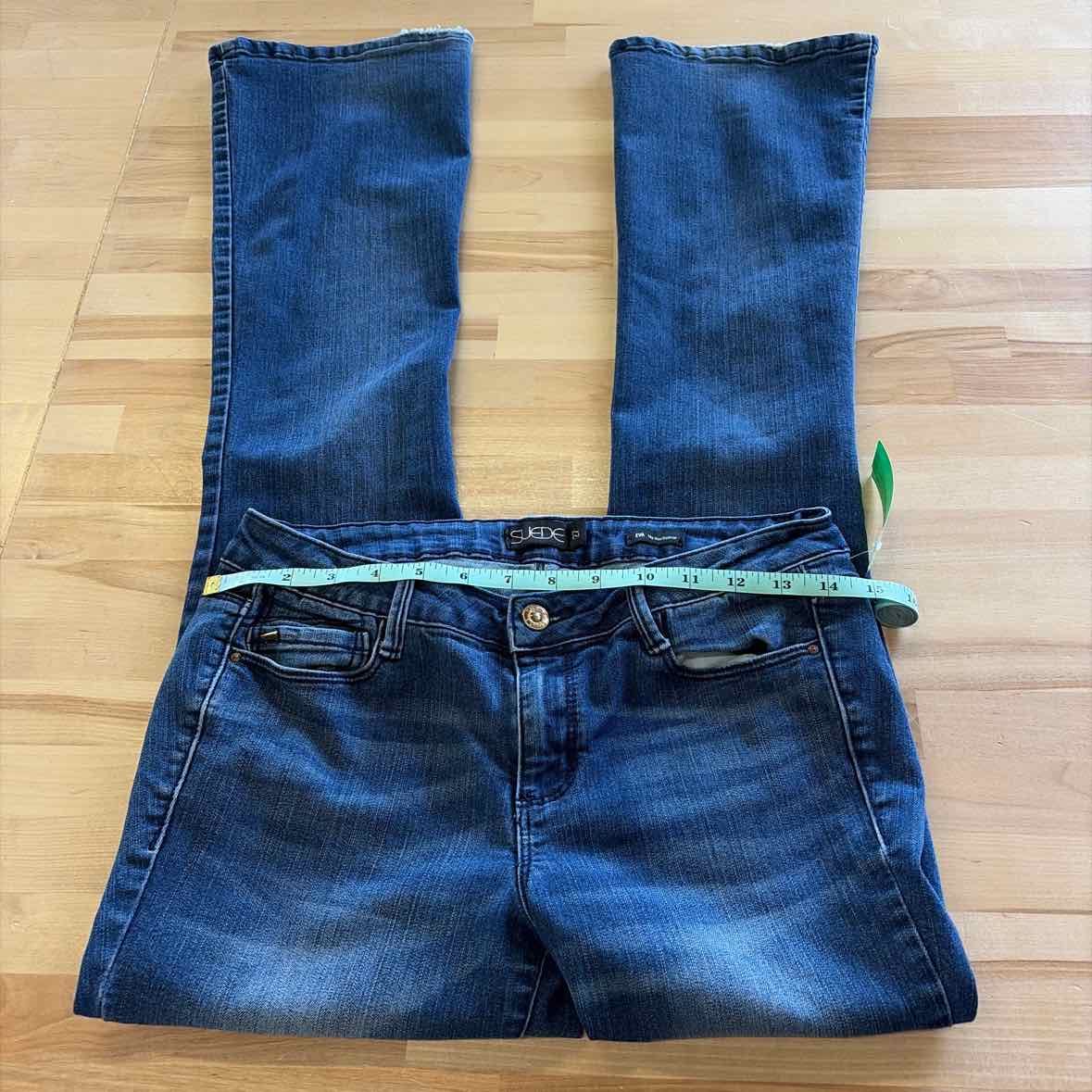Suede Size 27 Blue Denim Preloved Jeans
