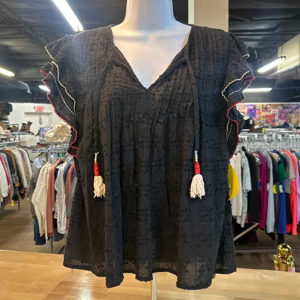 ACOA Size M Black Preloved Blouse SS